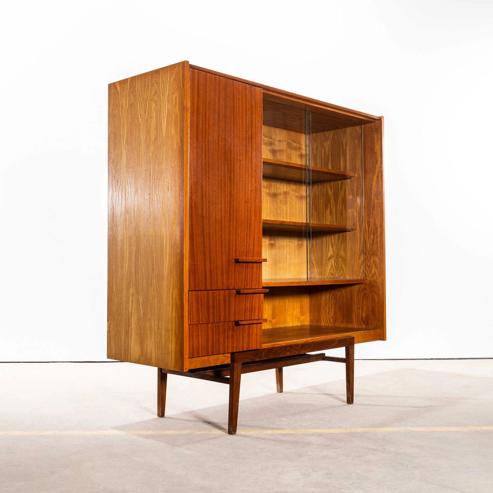 1960’s Large Mid Century Glass Fronted Cabinet From Up Zavody photo 1134.0