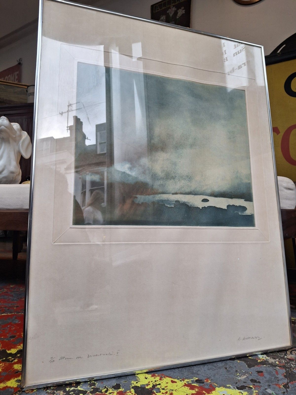 Vintage "Moon Over Derwent Water" Numbered Print By Donald Wilkinson. photo for sale