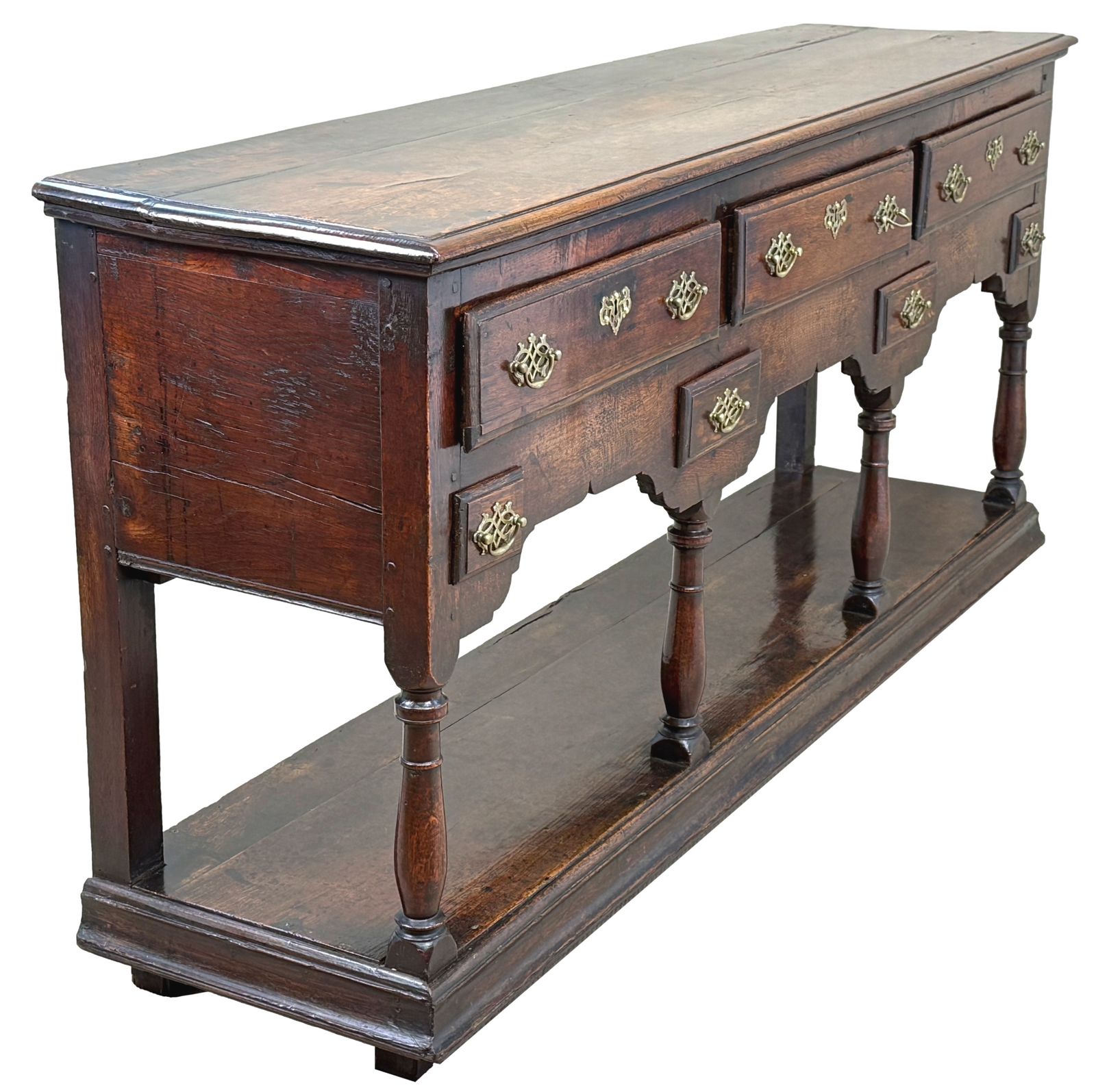 Small 18th Century Georgian Oak Dresser Base (England, Circa 1750) photo for sale