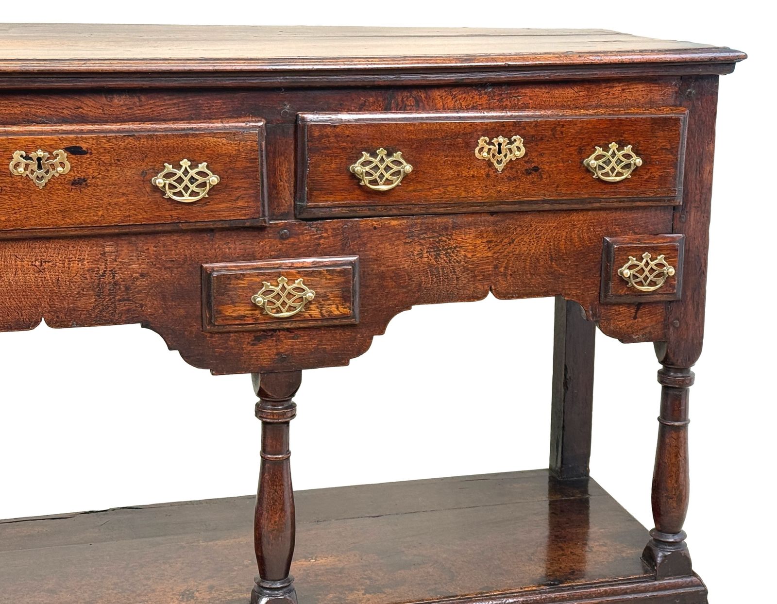 photo for sale Small 18th Century Georgian Oak Dresser Base (England, Circa 1750)