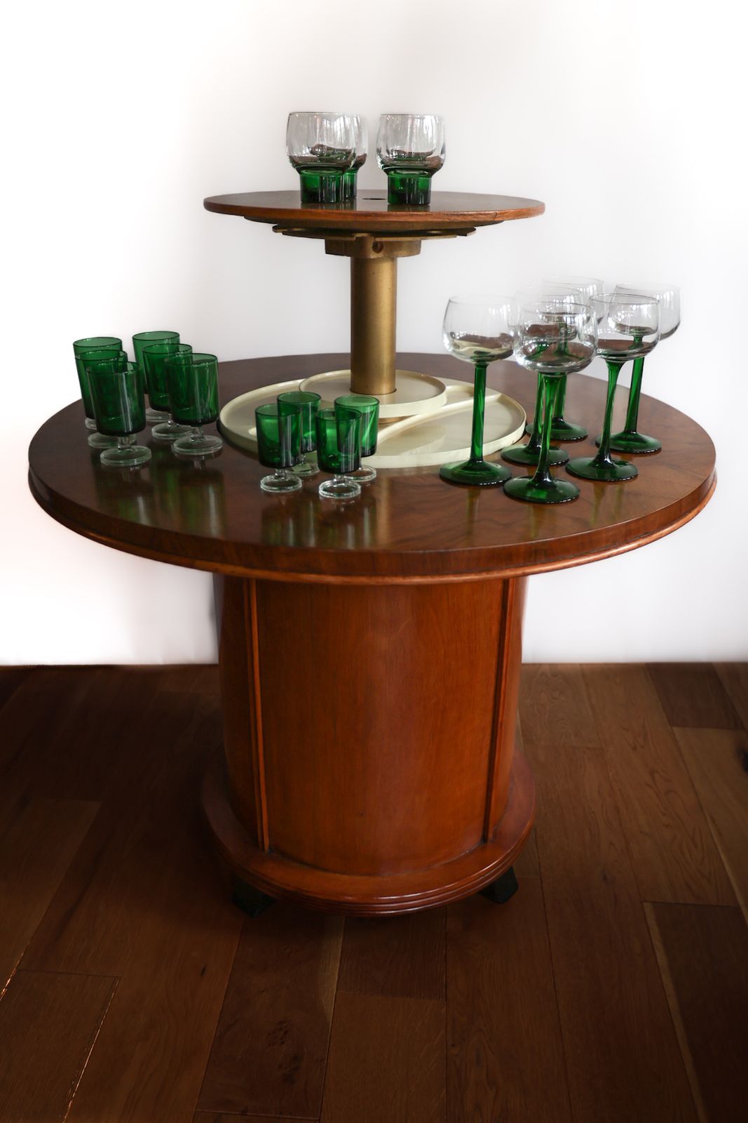 Art Deco Walnut Surprise Cocktail Table 1930s photo for sale