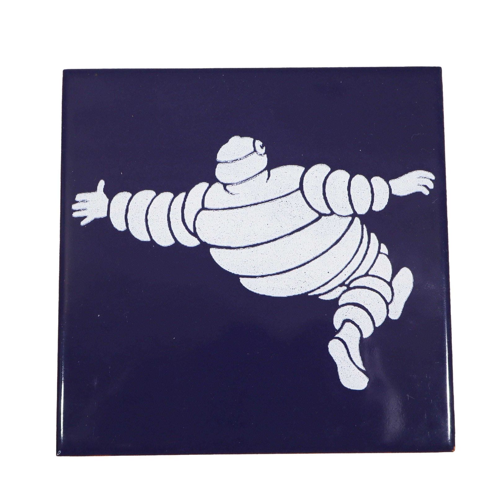 Vintage Ceramic Michelin Man Garage Tile, Set Of 5, 1960s. photo vintage