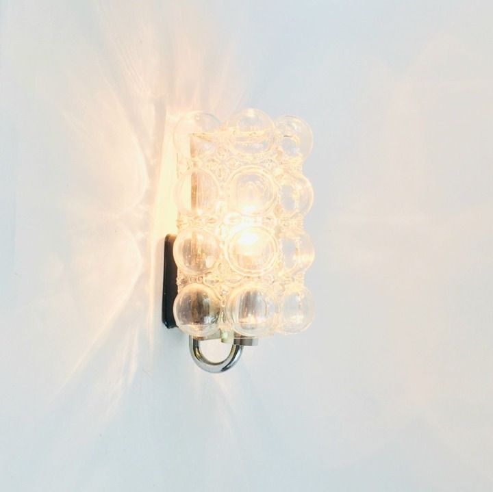 Mid Century Modern Bubble Glass Wandlampen Van Helena Tynell Voor Limburg, Duitsland, Jaren 1960 photo Verlichting