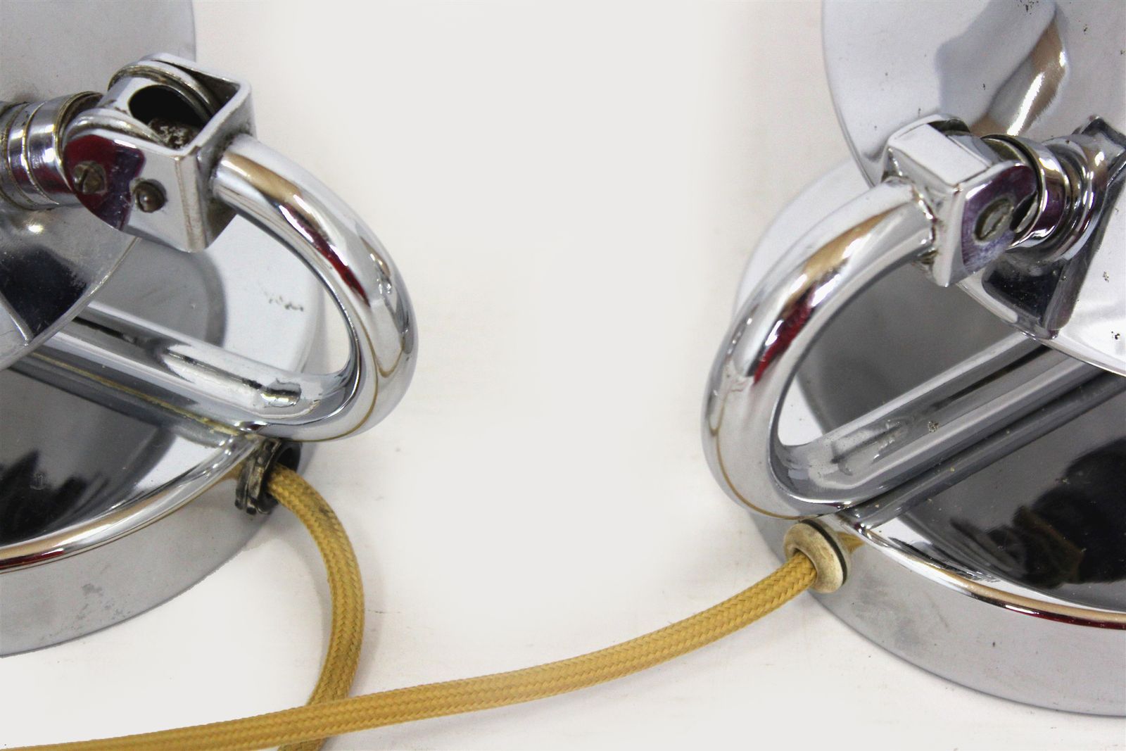 Lighting Pair Of Bauhaus Style Chrome Bedside Table Lamps From Napako, Czechoslovakia, 1930s photo