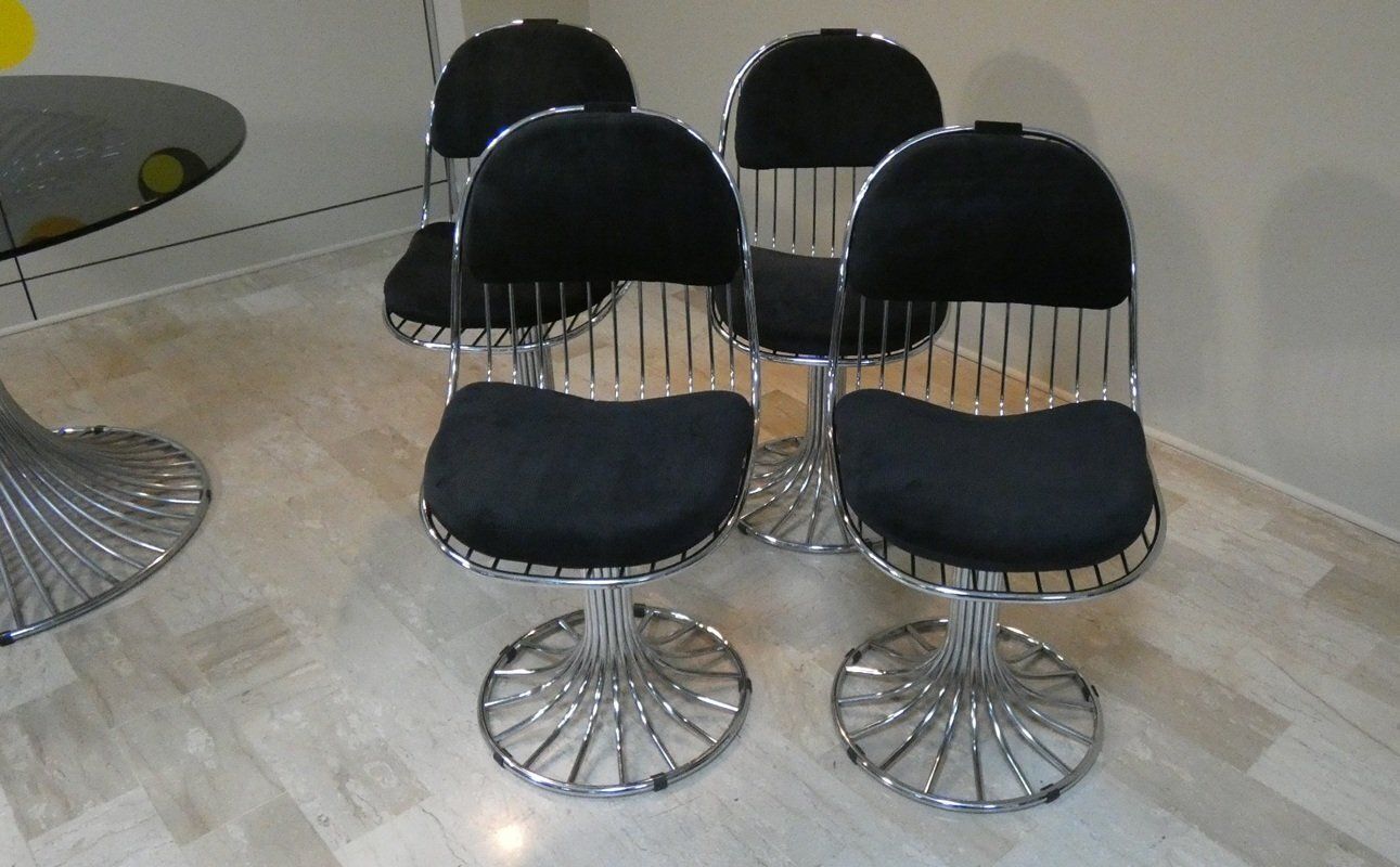 Margot Chairs And Tulip Dining Table By Gastone Rinaldi For Rima, Italy, 1968, Set Of 5 photo buy