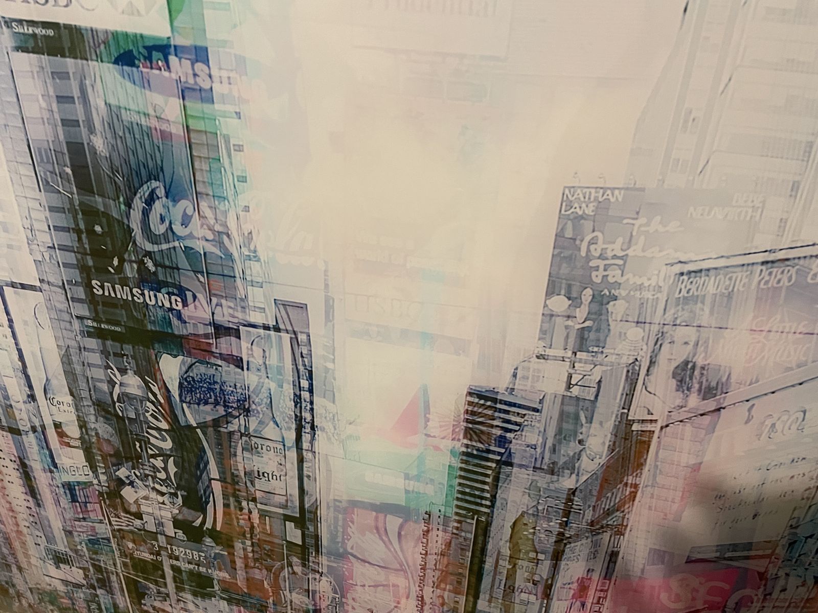 Large Contemporary Glass Wall Artwork – Abstract New York City photo vinterior