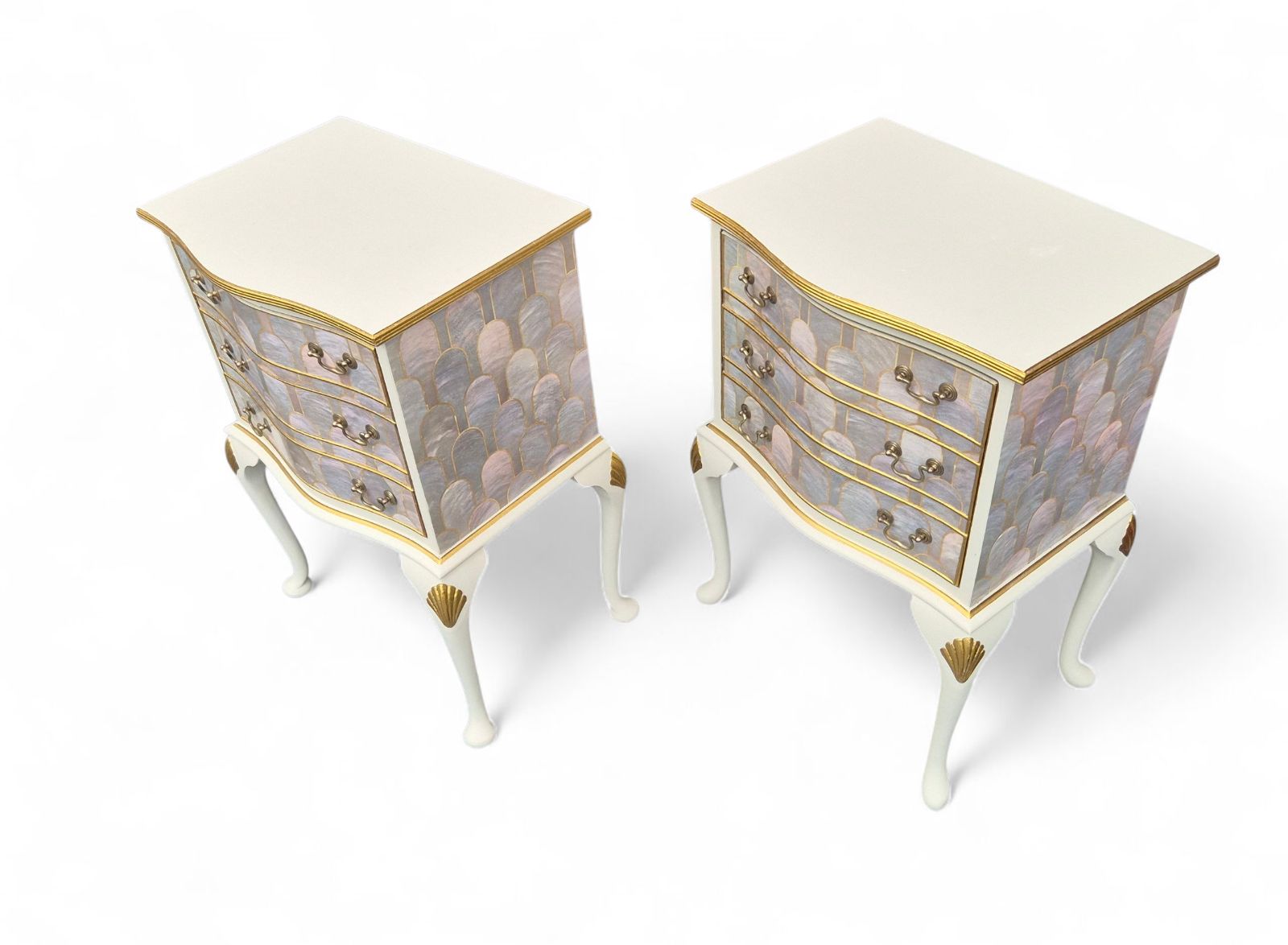 Pair Of Professionally Upcycled Bedsides With Art Deco Bethan Gray Decoupage photo 450.0