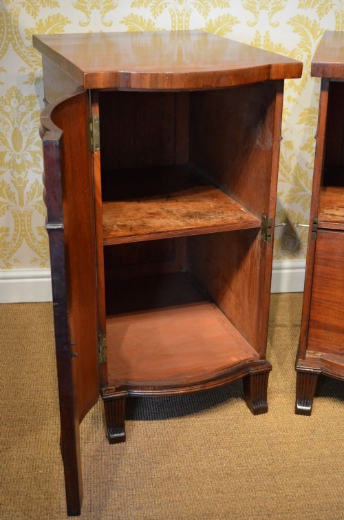 Furniture A Pair Of Regency Mahogany Pedestal Cabinets photo