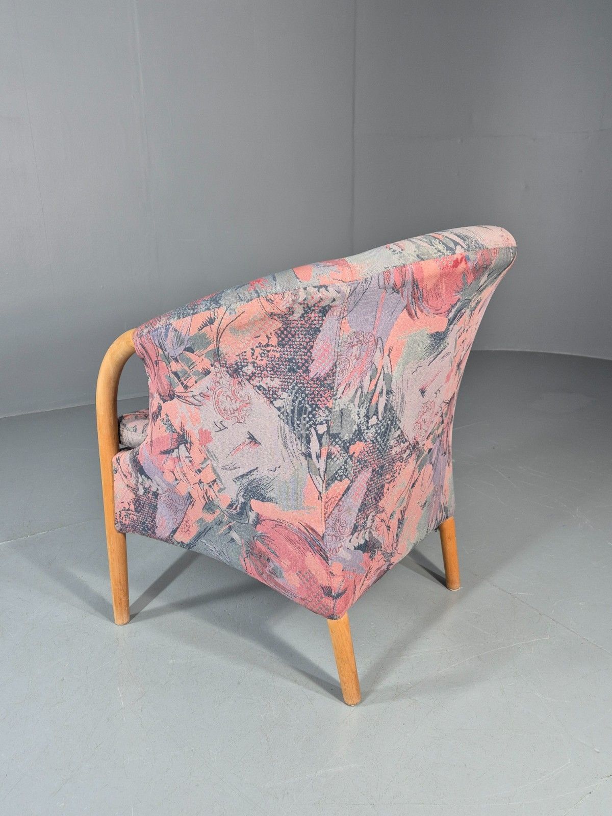 Furniture Vintage Tub Chair Stouby Multicoloured Danish Retro 1980s Eb11347 Mnor photo