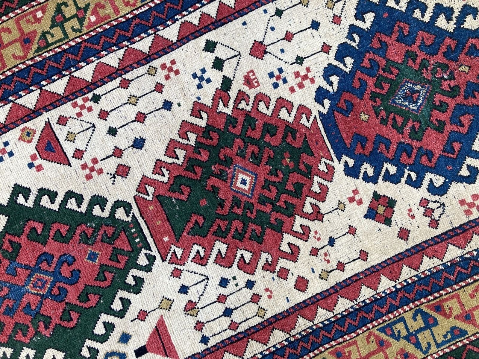 photo furniture Antique Caucasian Kazak Rug 1.82m X 0.97m