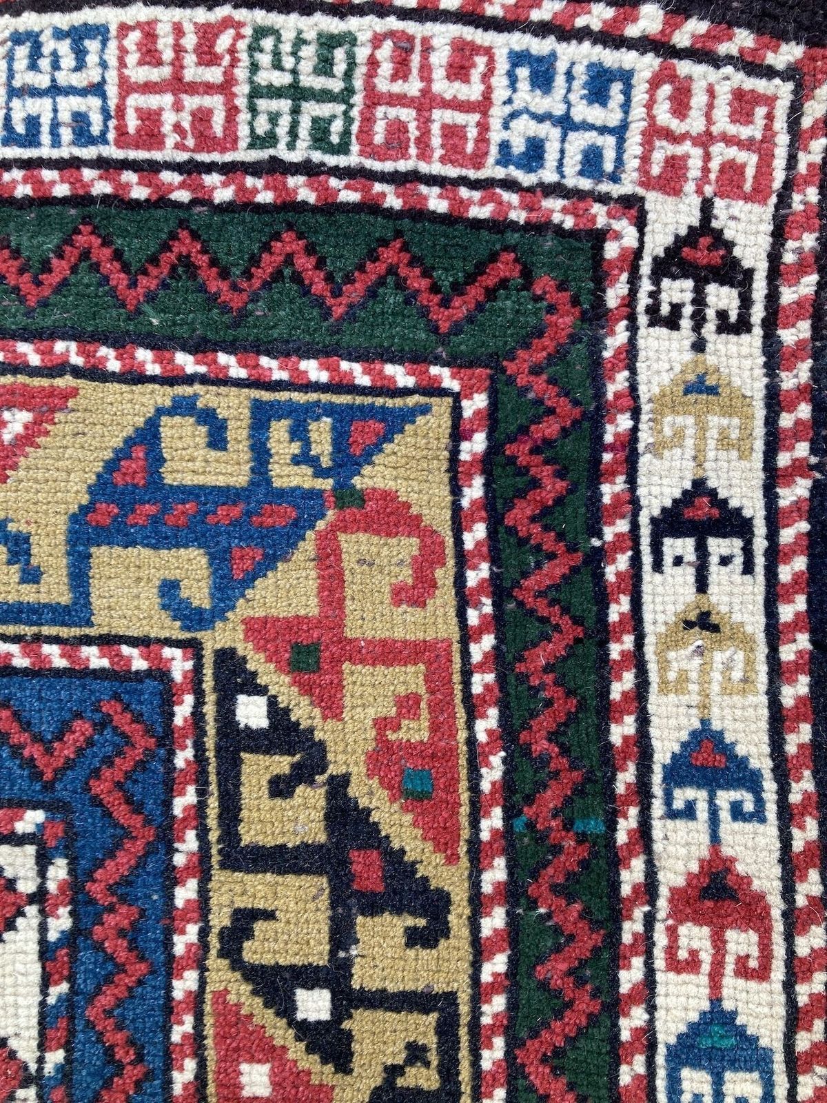 photo vinterior Antique Caucasian Kazak Rug 1.82m X 0.97m