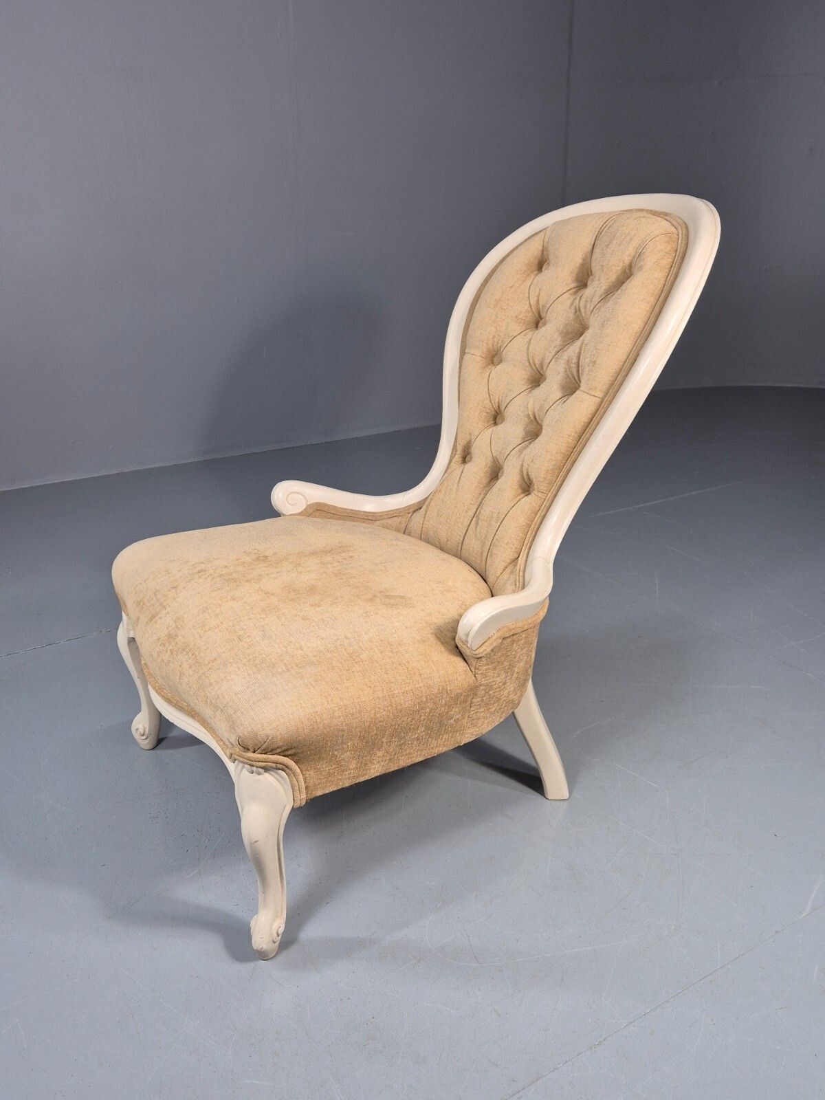 Antique Balloon Back Saloon Chair Victorian Nursing Chair  Eb11221 Vclo