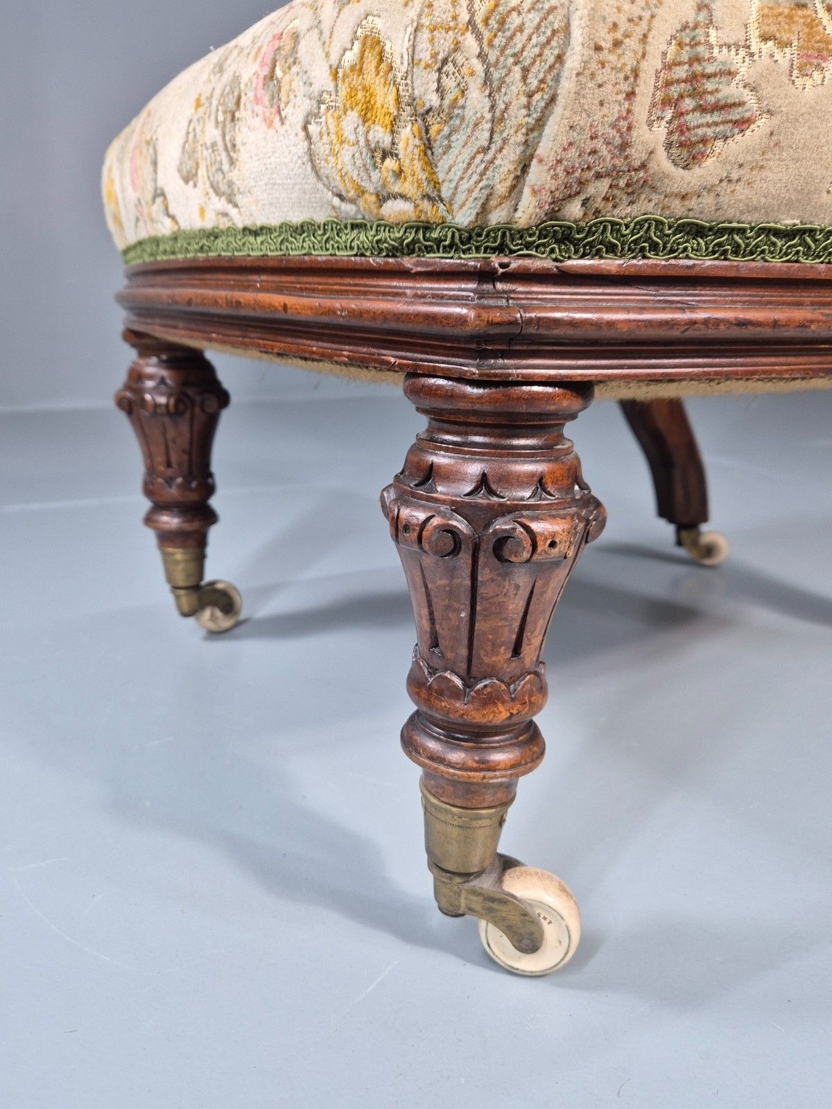 Antique Mahogany Nursing Chair Floral Upholstery 1880s Victorian Eb11175 Vclo photo for sale