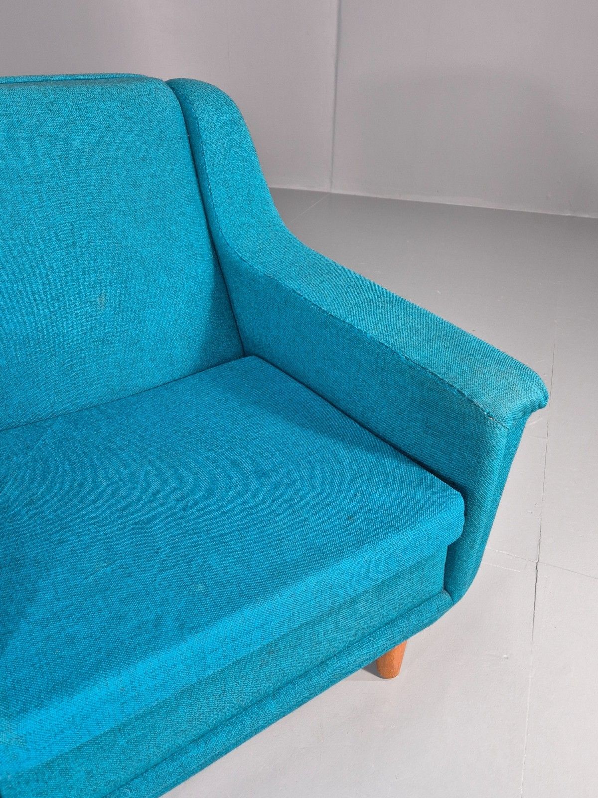 photo furniture Vintage Swedish Lounge Chair 1960s Retro Dux Mid Century Blue Wool  Eb11104 Mnor