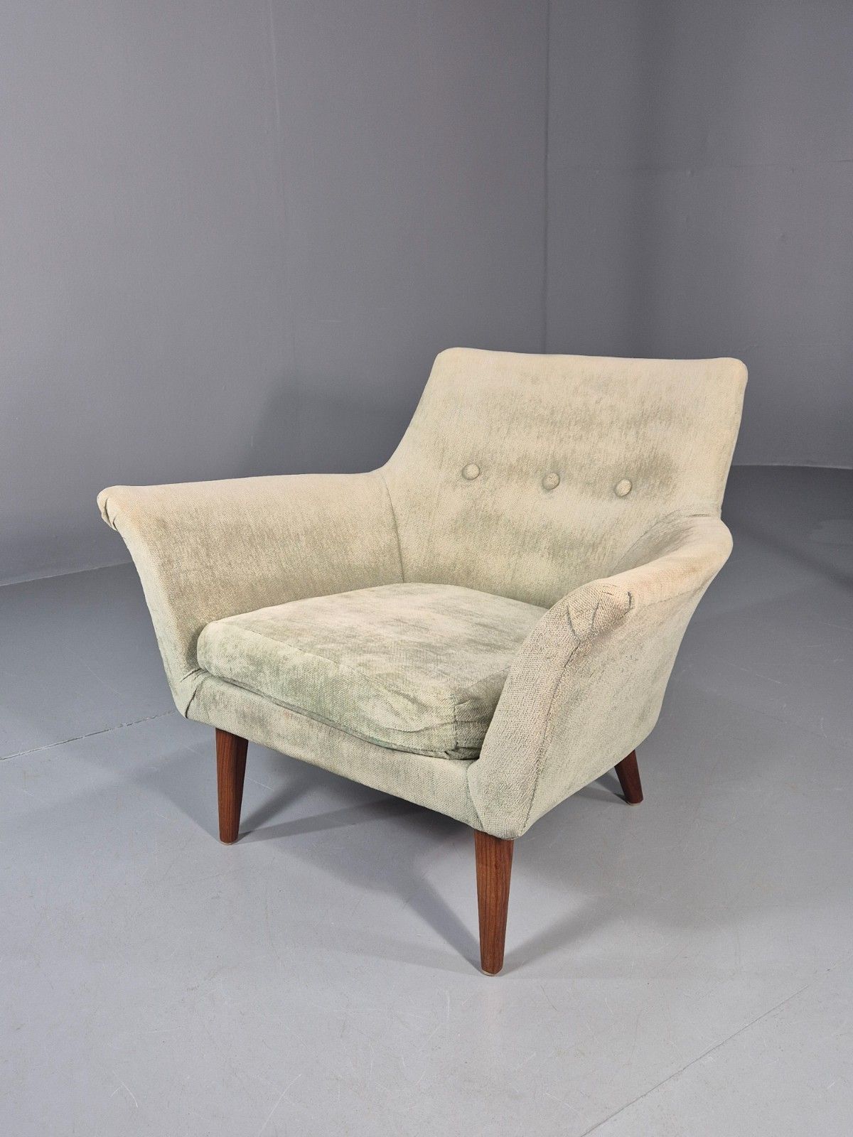 Mid Century Scandinavian Lounge Chair 1960s Retro Green  Eb11090 Mnor photo furniture