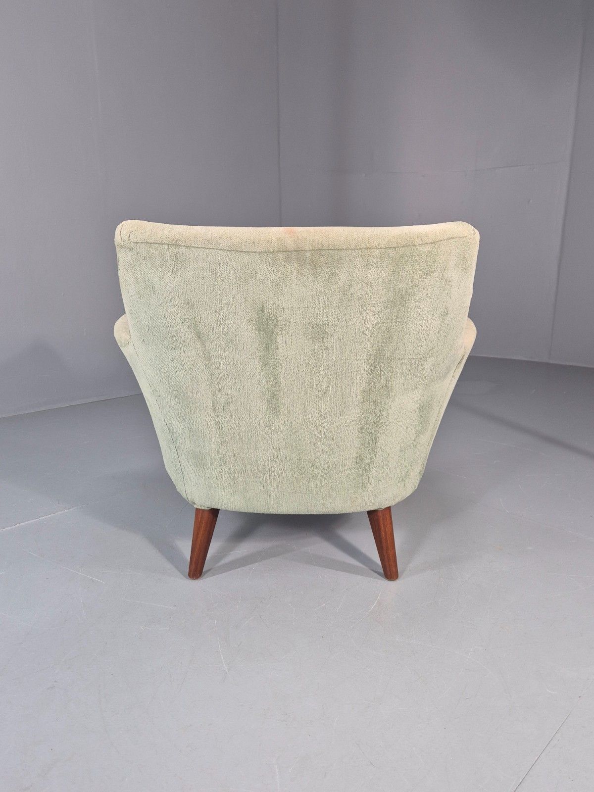 photo vinterior Mid Century Scandinavian Lounge Chair 1960s Retro Green  Eb11090 Mnor