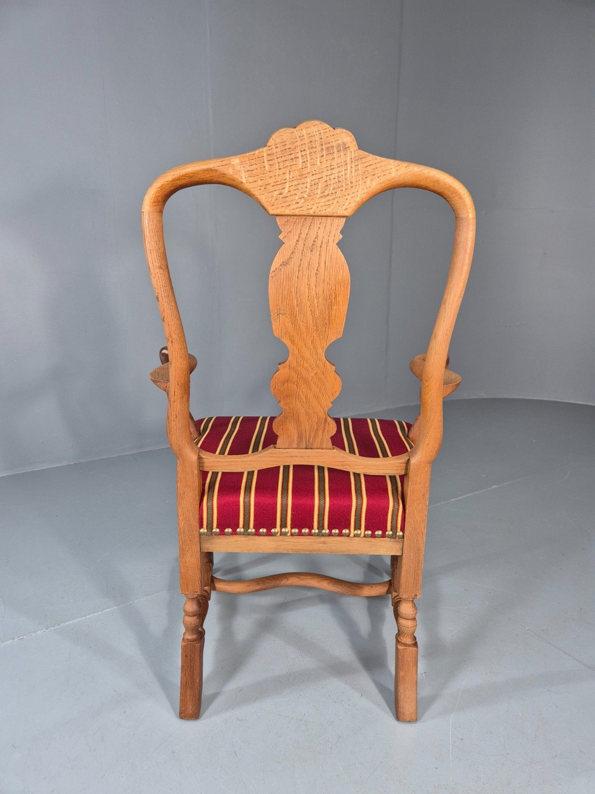 275.0 Antique Rococo Revival Oak Chair Danish 1880 Splat Back Shell Motif Eb10887 Vdin photo