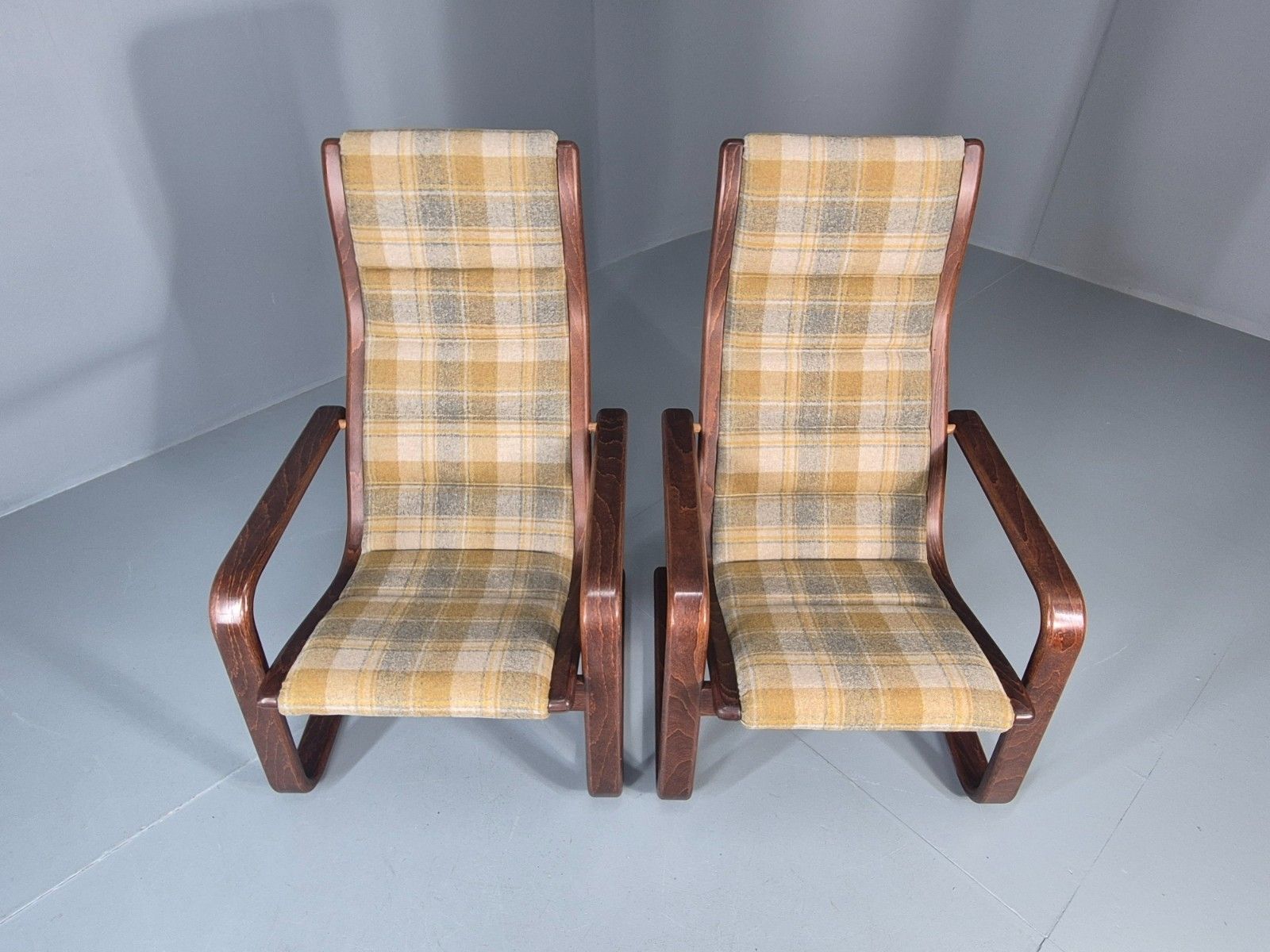 2 Mid Century Lounge Chairs New Upholstery 1970s Retro Danish  Eb10325 Mben photo Furniture