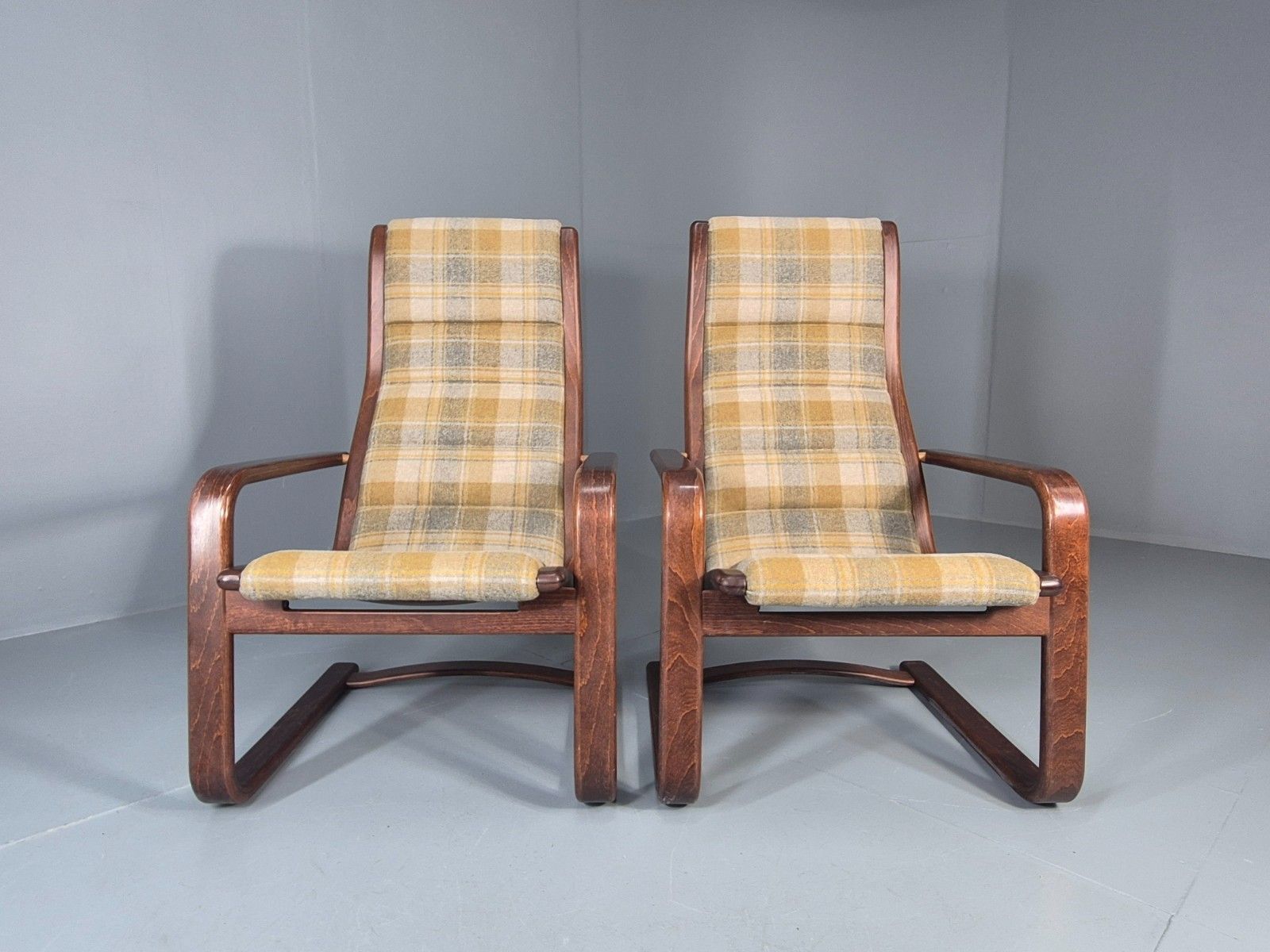 2 Mid Century Lounge Chairs New Upholstery 1970s Retro Danish  Eb10325 Mben photo 950.0