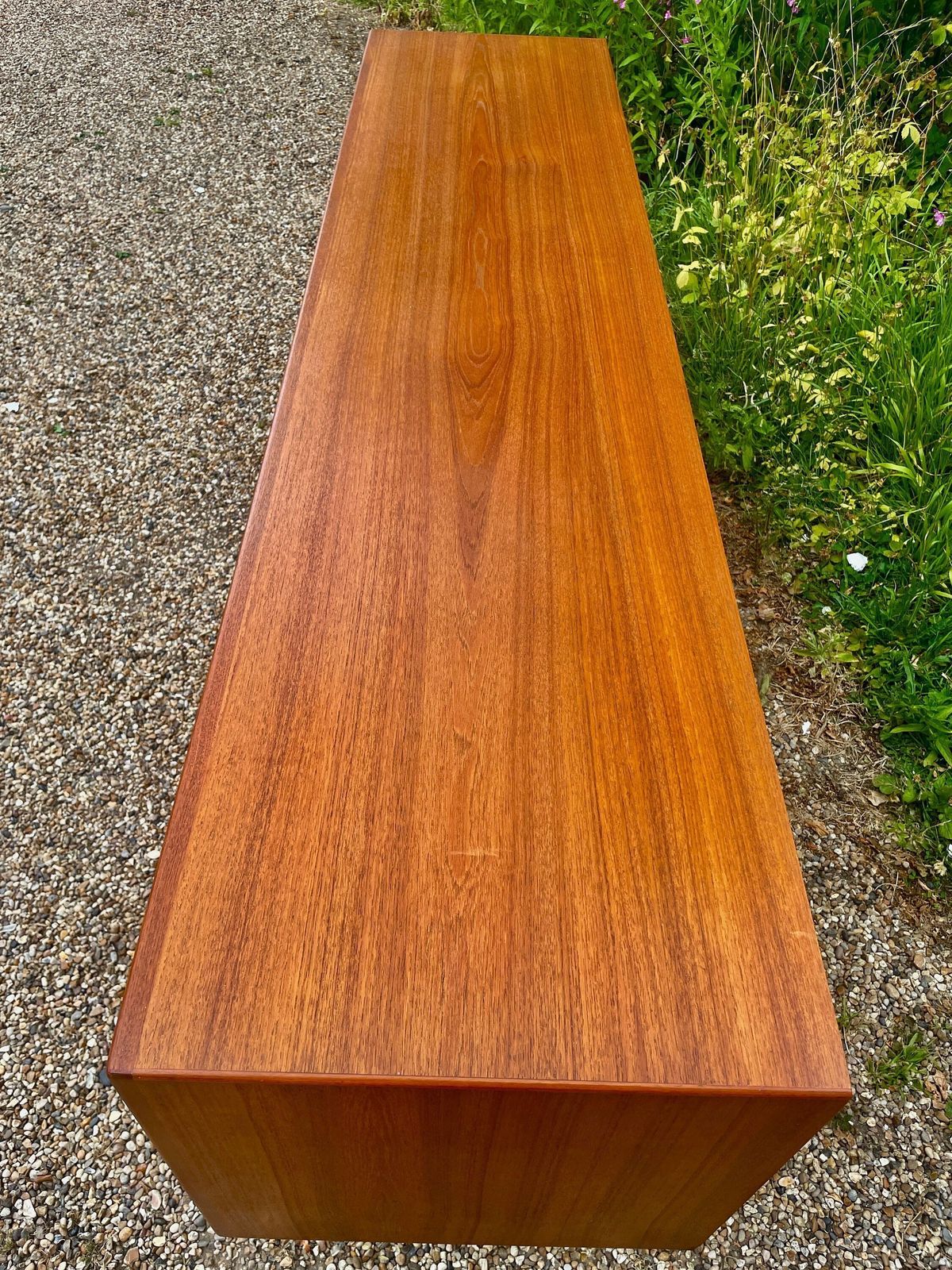 Vintage Mid Century Modern Danish Teak Tambour Fronted Sideboard By Bernh Pedersen & Son’s 1970 photo vintage