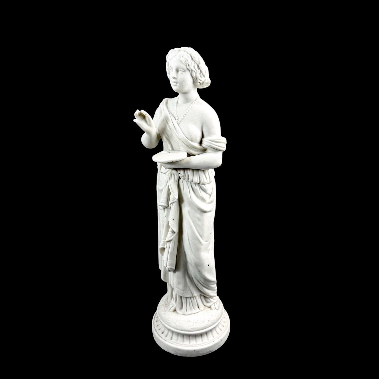 Antique Victorian Neoclassical Bisque Porcelain Figure, England 1850s