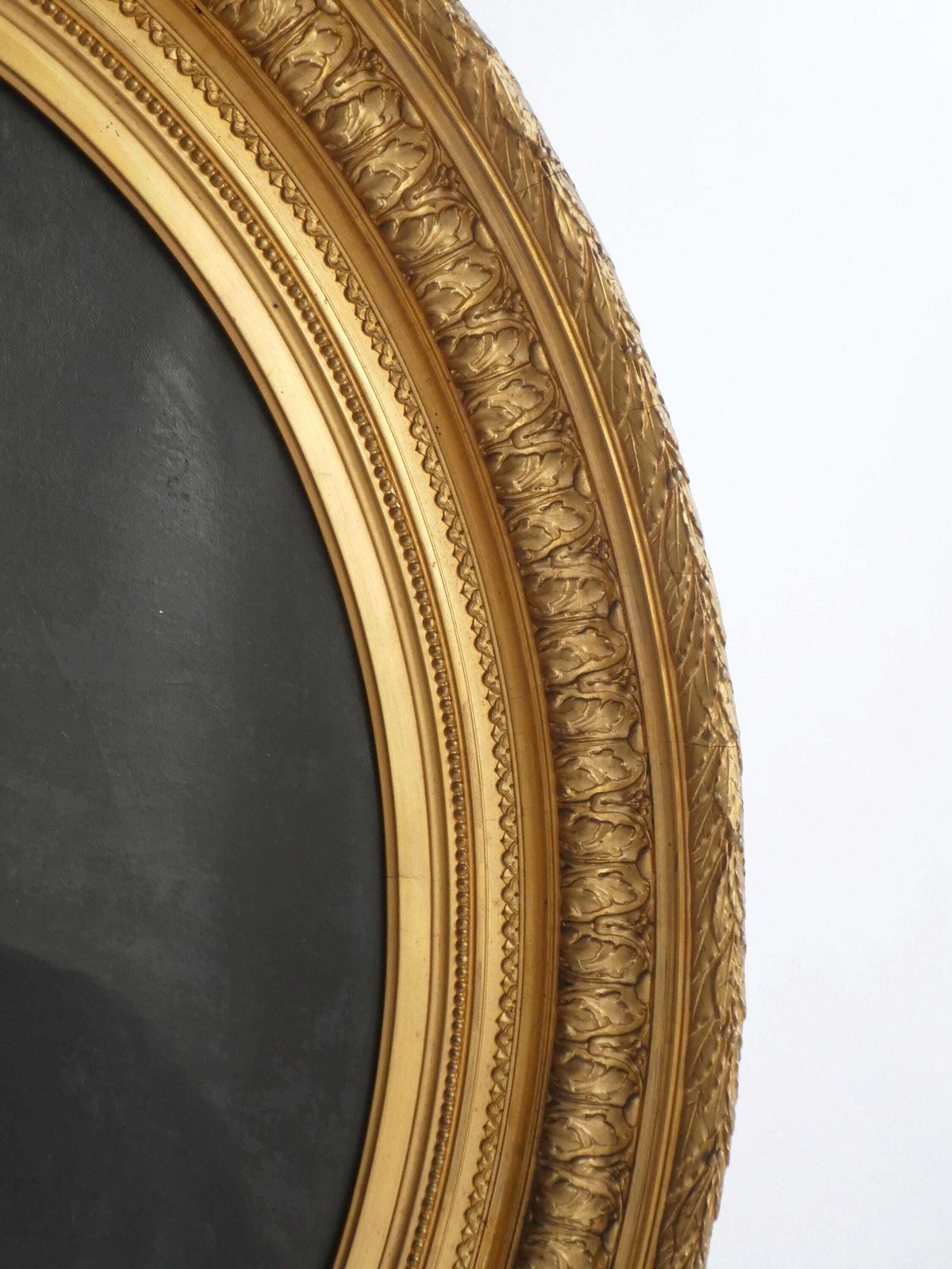 photo furniture Large 19th Century Male Portrait Oil On Canvas, Elegant Painting With Golden Frame