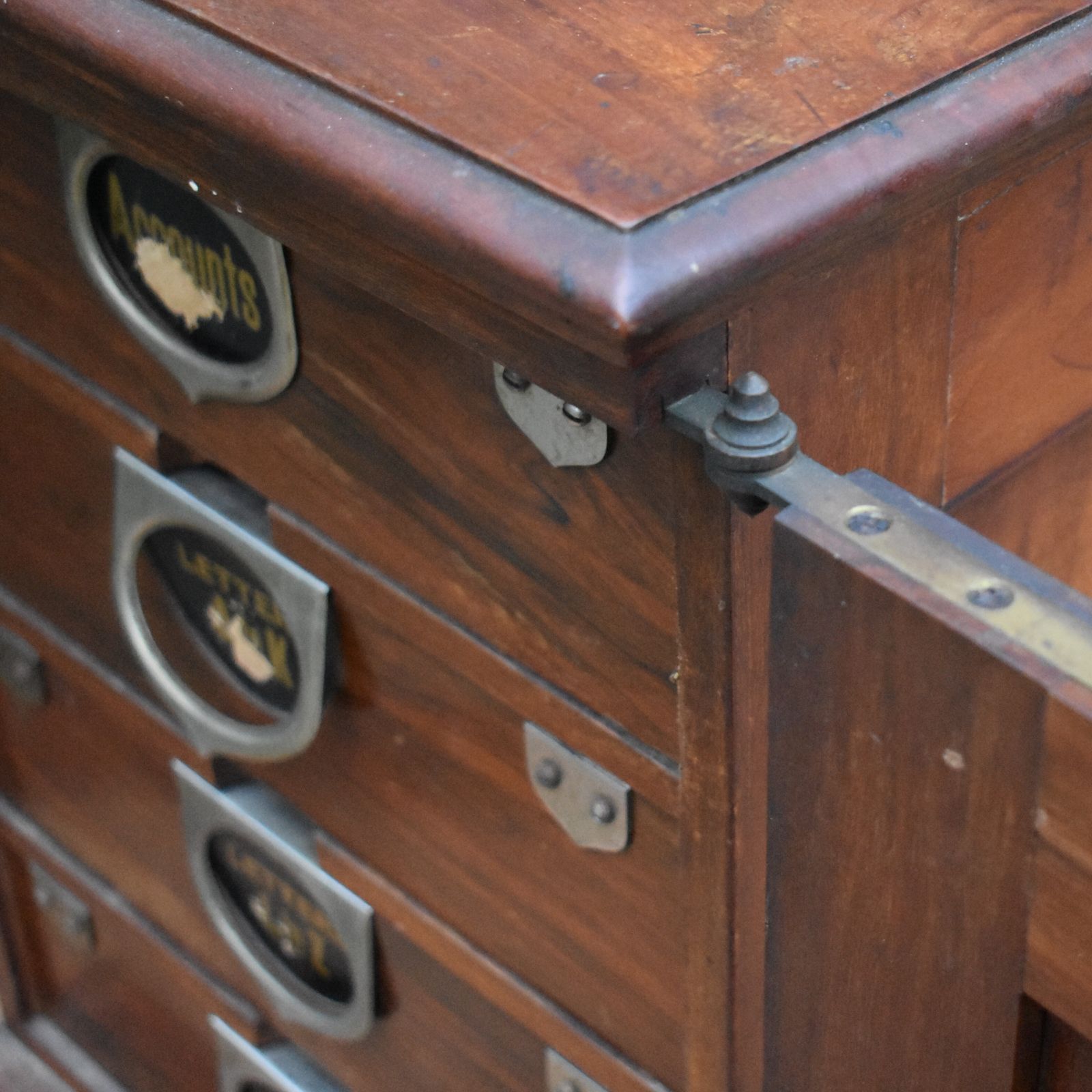 Antique Victorian Mahogany Amberg Letter Paper Filing Cabinet Bank Of Drawers photo buy