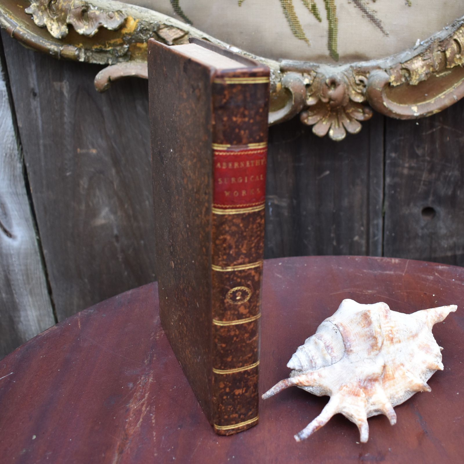 Antique 1811 Surgical Works John Abernethy Head Injuries 2nd Volume Leather Book photo vintage