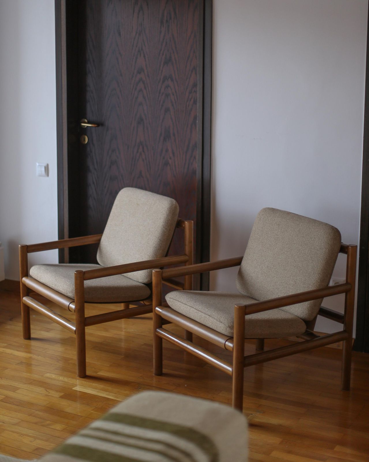Set Of 2 Rare Mid Century Armchairs Barbara By Branko Uršič Stol Kamnik Yugoslavia, 1960s photo vintage