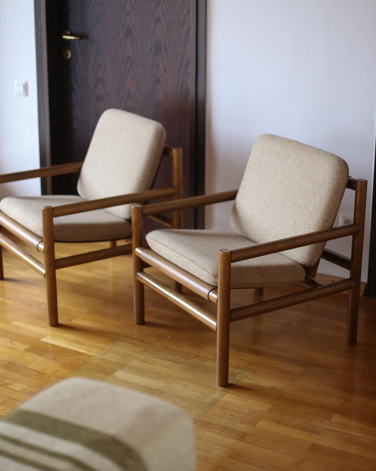 Furniture Set Of 2 Rare Mid Century Armchairs Barbara By Branko Uršič Stol Kamnik Yugoslavia, 1960s photo