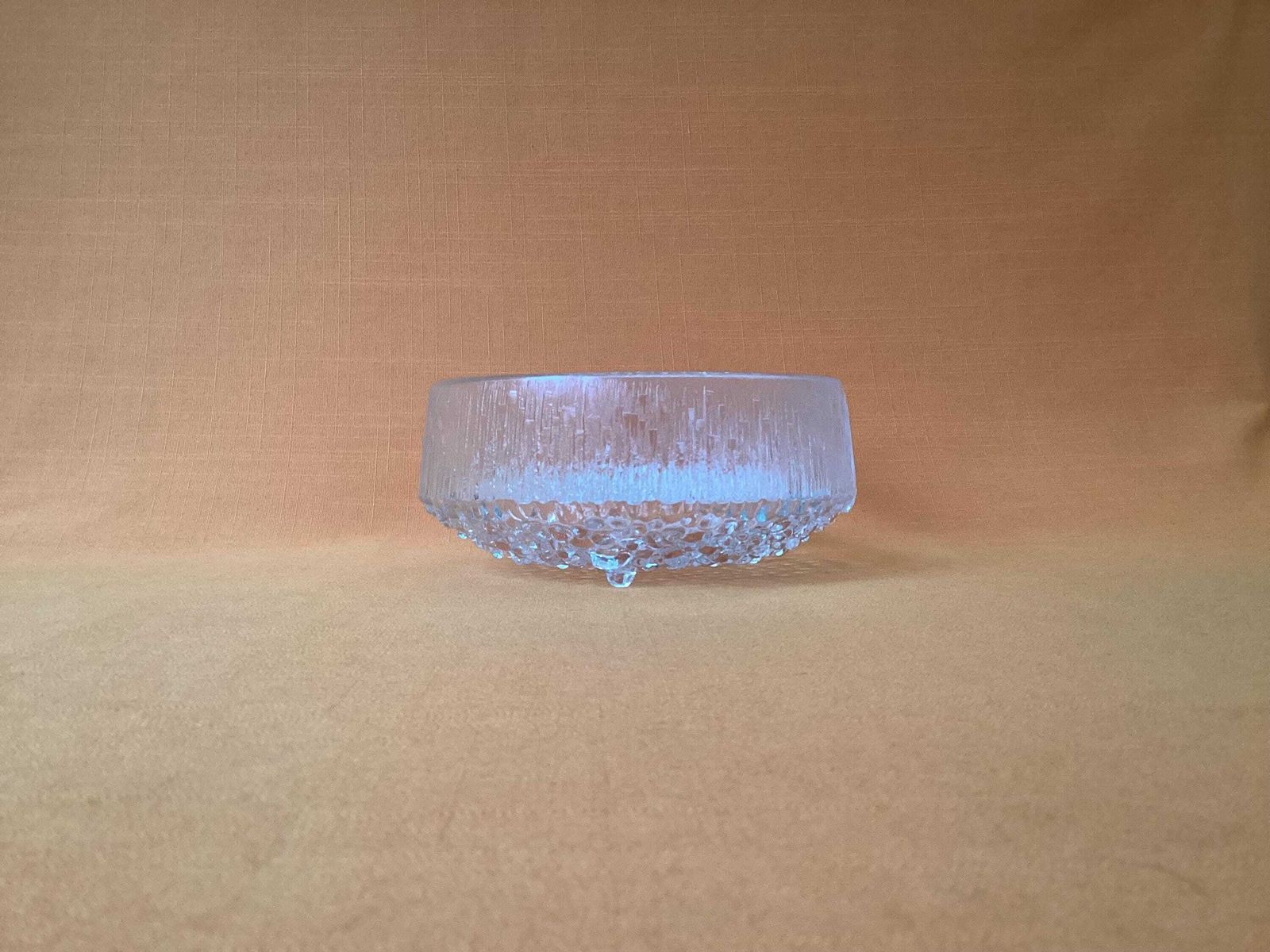 1960s Scandinavian Textured Glass Bowl, Ultima Thule Collection By Tapio Wirkkala photo furniture