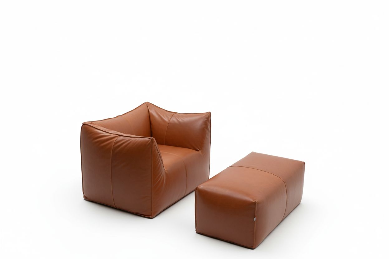 Mario Bellini, Le Bambole Lounge Chair & Ottoman For B&B Italia