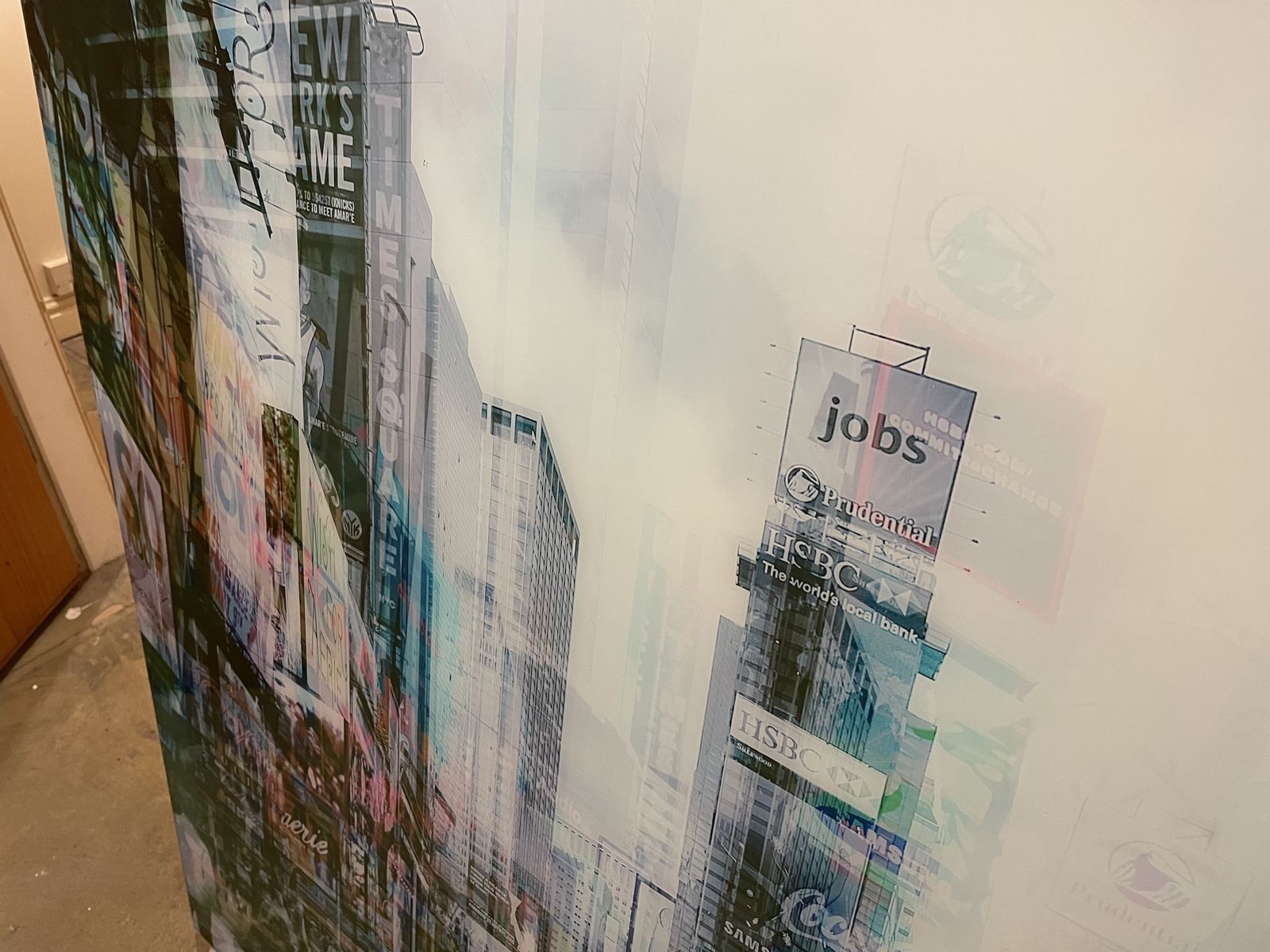 photo furniture Large Contemporary Glass Wall Artwork – Abstract New York City