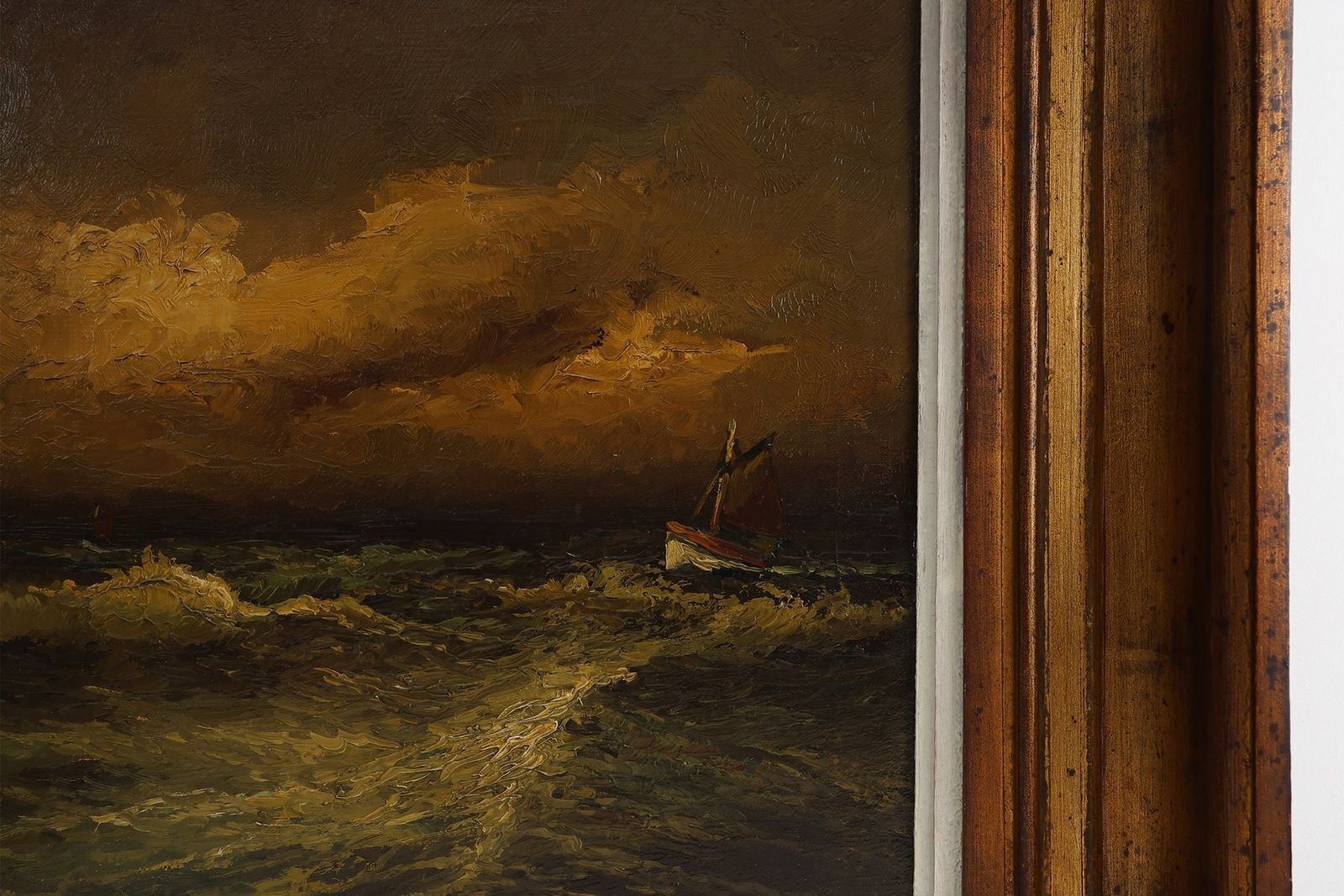 photo furniture Albert Demoen, Seascape, 1940, Oil On Canvas, Framed