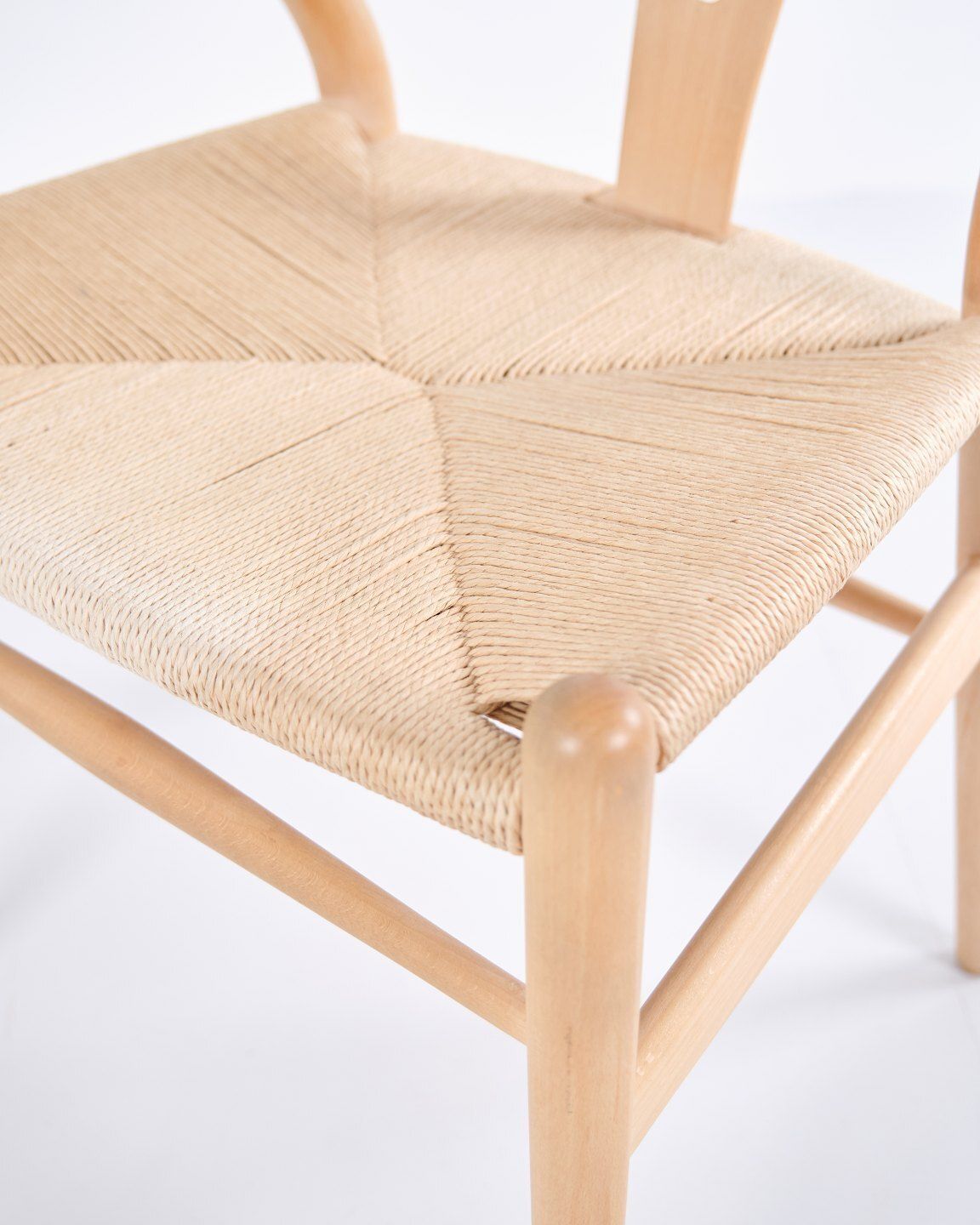 Set Of Six Y Chairs   Model Ch24   Beech & Natural Wicker   Hans J. Wegner   Carl Hansen & Son   1970s photo vinterior
