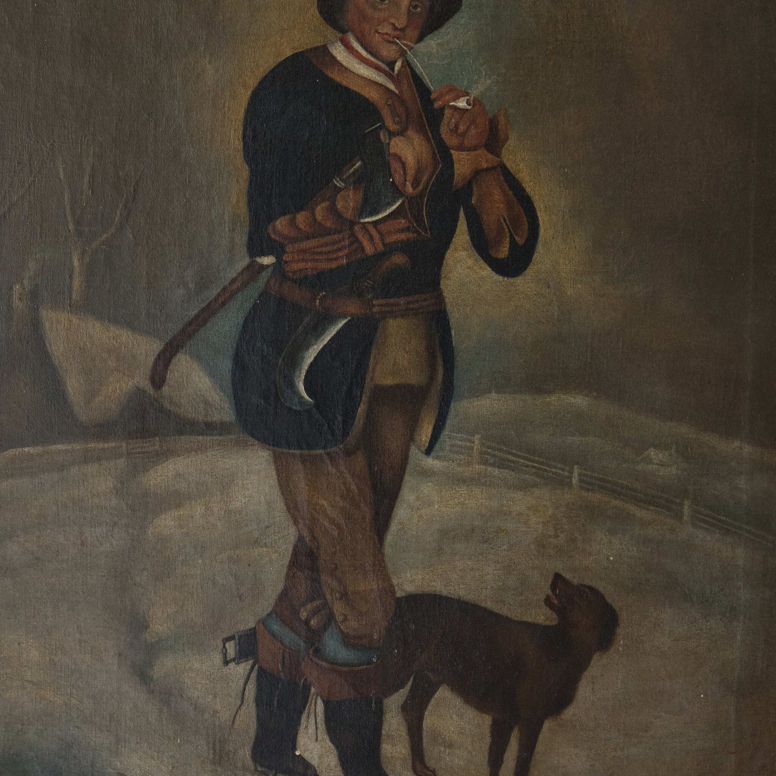 Early 19th Century Naive Oil On Canvas. photo Art