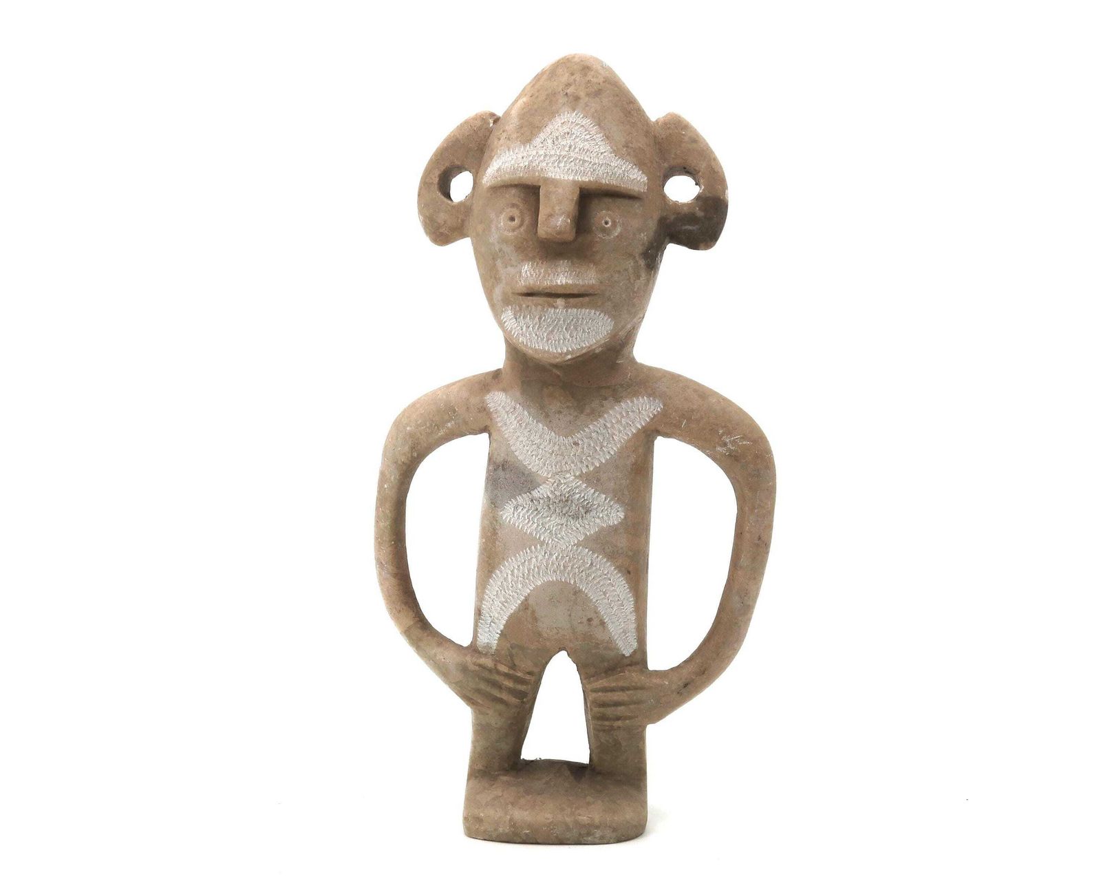 Marokkaans Gebeeldhouwd Stenen Sculptuur, Staande Man Met Handen In De Zij, Jaren 1970 / Woondecoratie, Folk Art, Marokko, Woondecoratie photo furniture