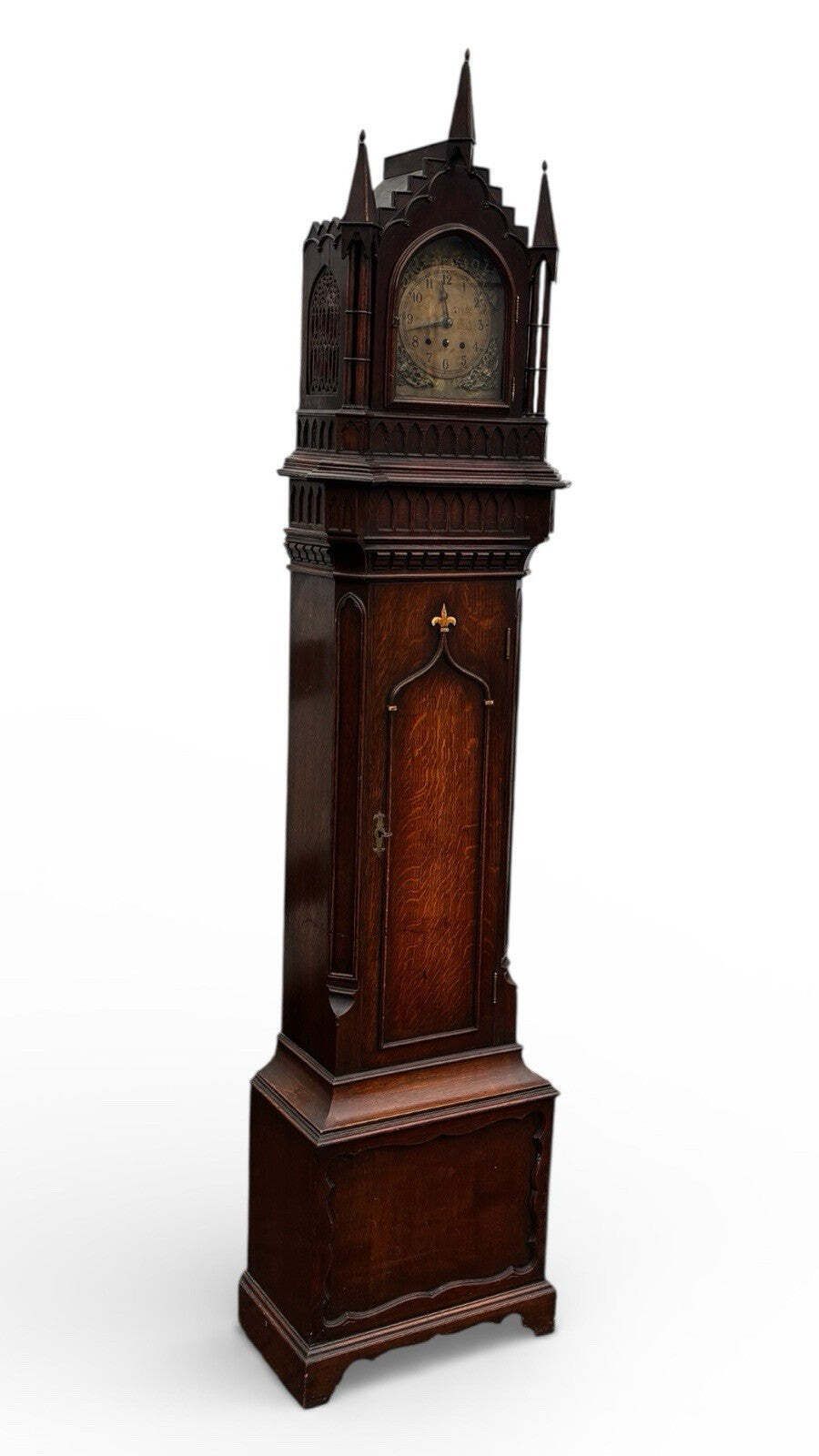 Impressive Gothic Fusee Bracket Clock On Pedestal. photo furniture