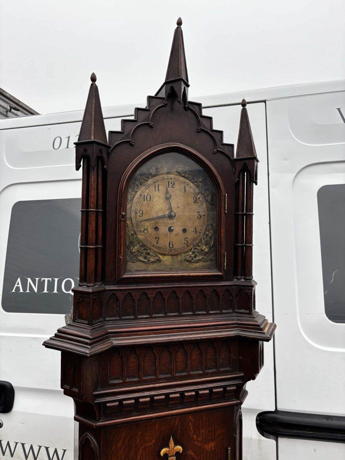 Impressive Gothic Fusee Bracket Clock On Pedestal. photo buy
