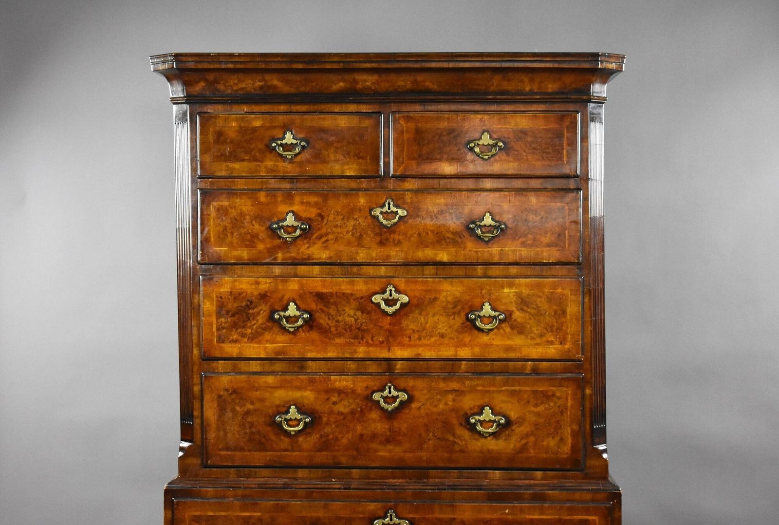 George II Burr Walnut Chest On Chest photo 6950.0