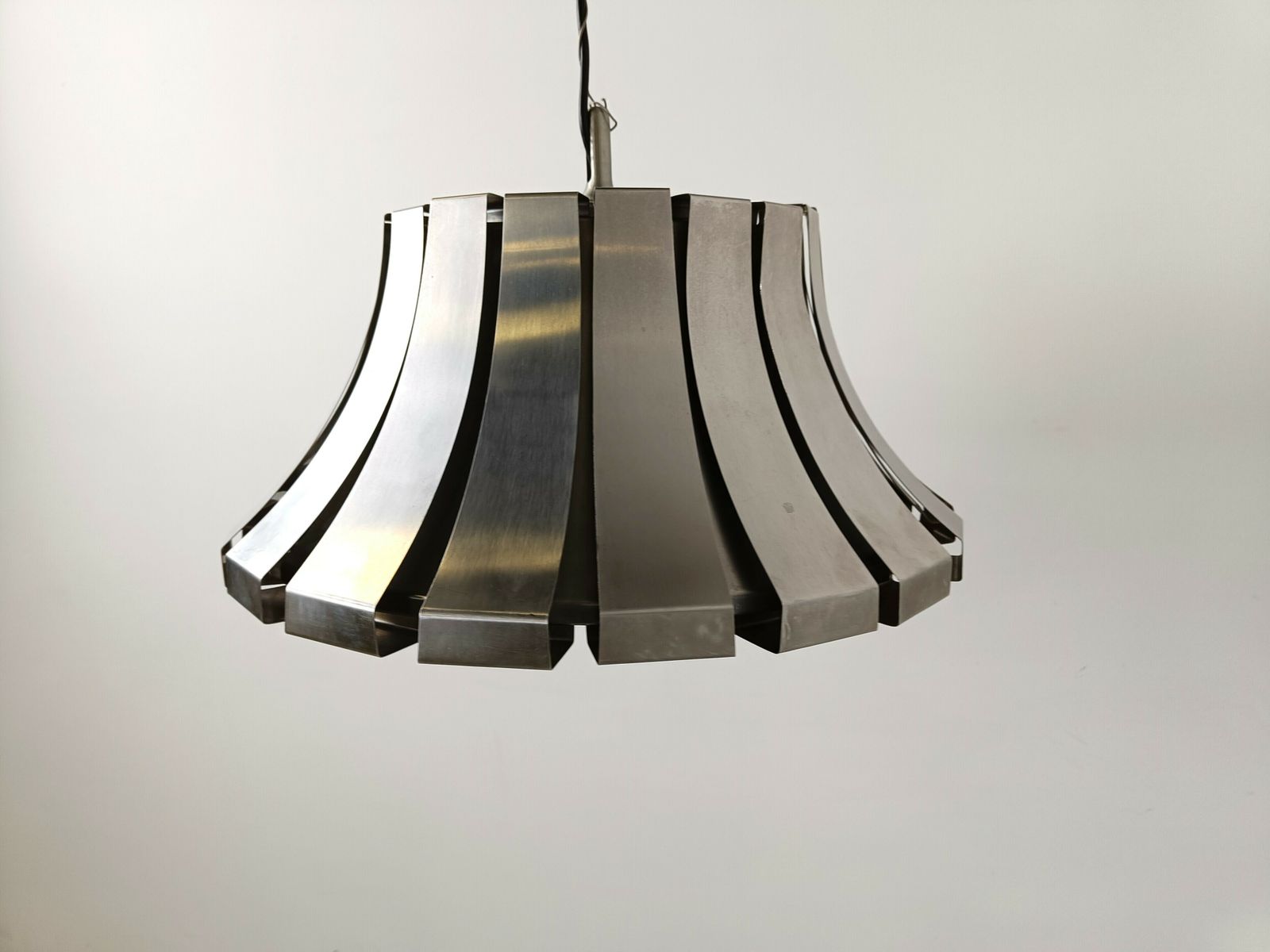 Mid Century Steel Suspension Lamp By E. Martinelli For Martinelli Luce, Italy, 1960s photo Lighting