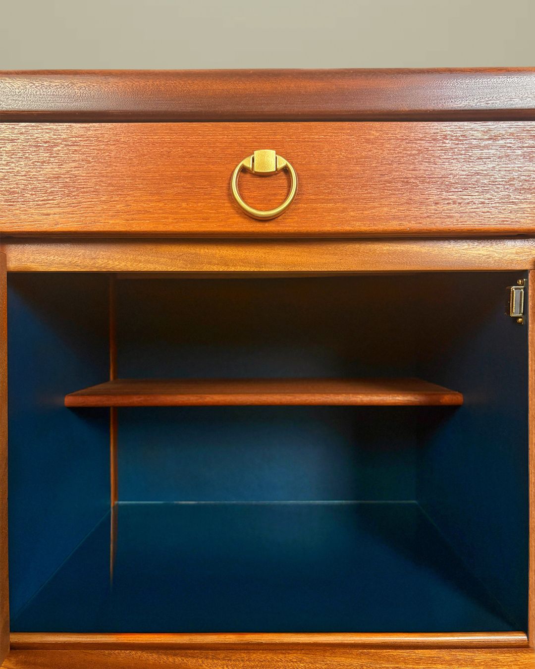 Mid Century Nathan 'Squares' Teak Sideboard With Abstract/Bauhaus Design/Lighting/Leatherette Interior photo buy
