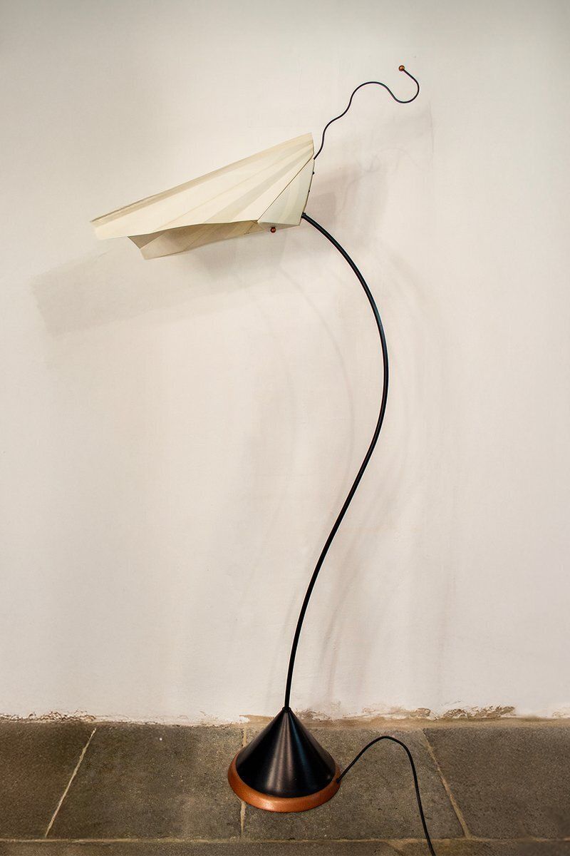 Moderne Italiaanse Metalen En Kunststof Vloerlamp Sister Van Dalisi Voor Oluce, Jaren 1990 photo for sale