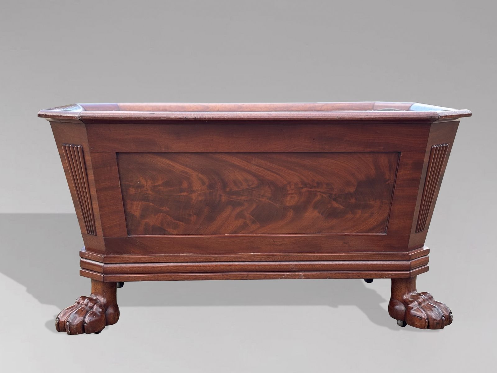 Early 19th Century Regency Period Mahogany Sarcophagus Wine Cooler photo furniture