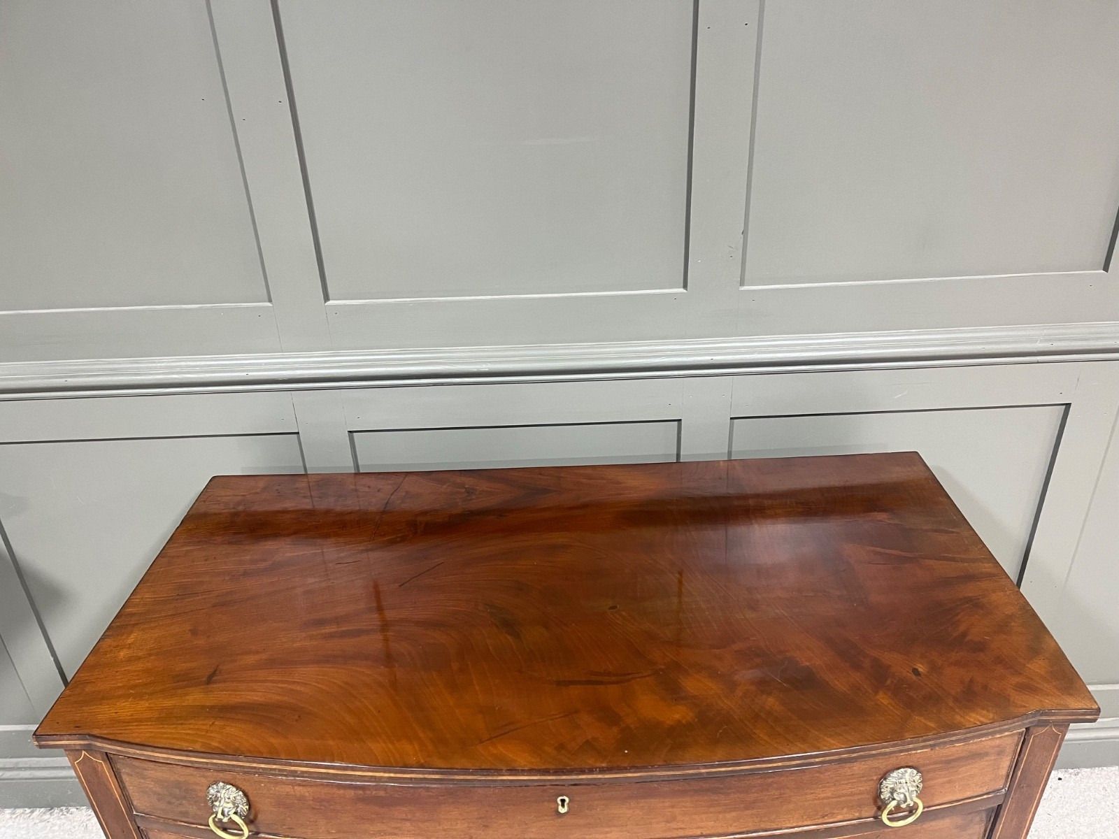 Georgian Desk Knee Hole Style Antique Desk Early 1800’s photo Furniture
