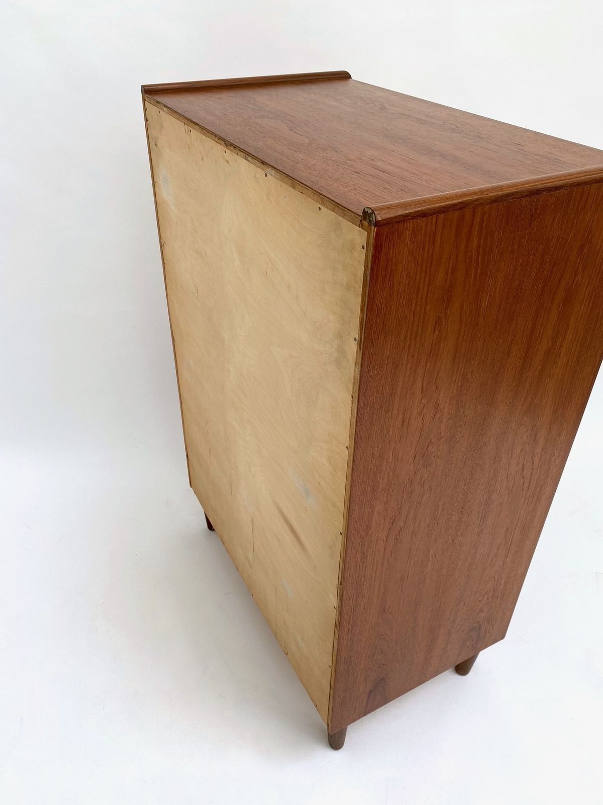 1200.0 Danish Teak Chest Of Drawers With Recessed Handles Mid Century Tallboy 1960s photo