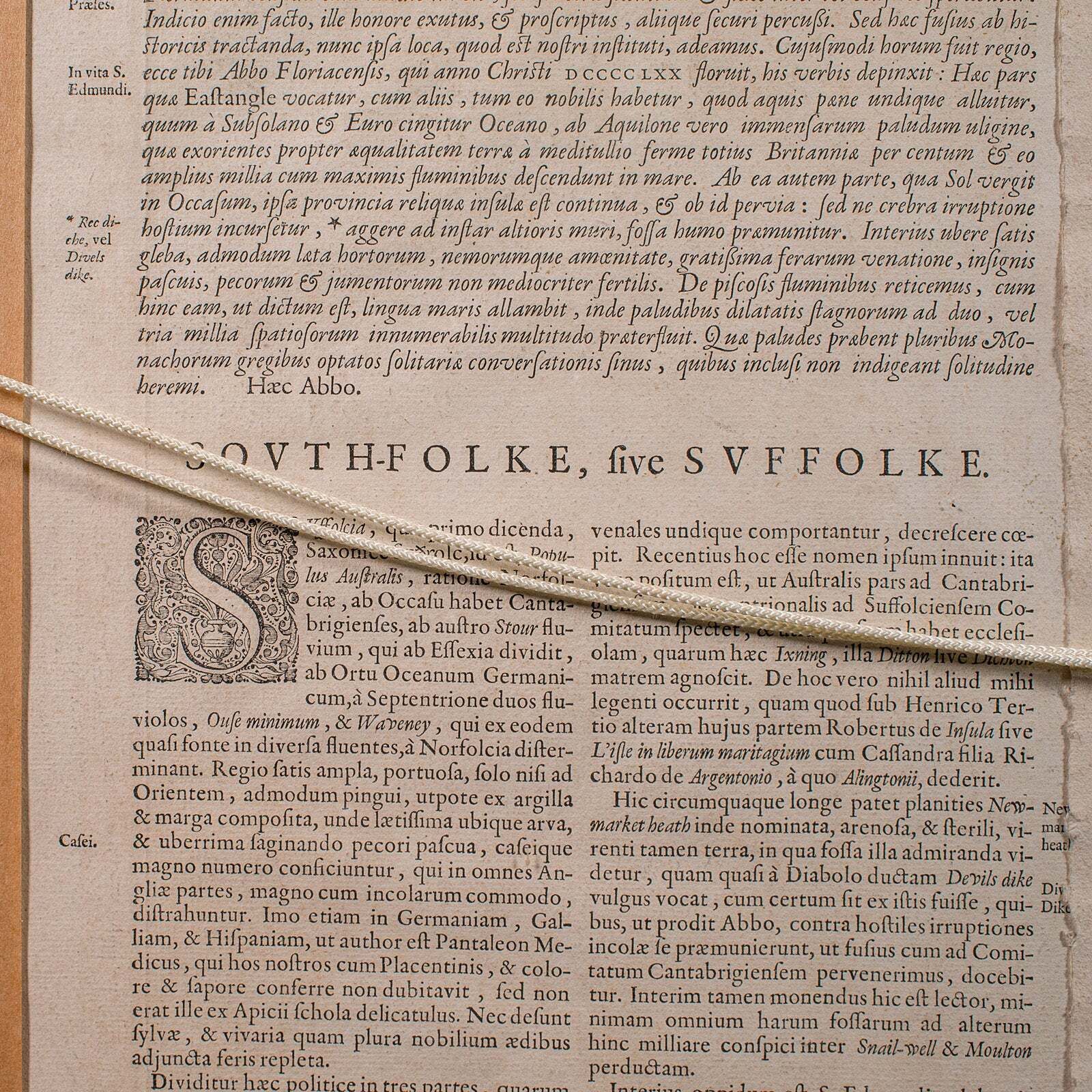 944.0 Antique Suffolk County Map, Dutch, Atlas Novus, Joan Blaeu, Cartography, C.1645 photo
