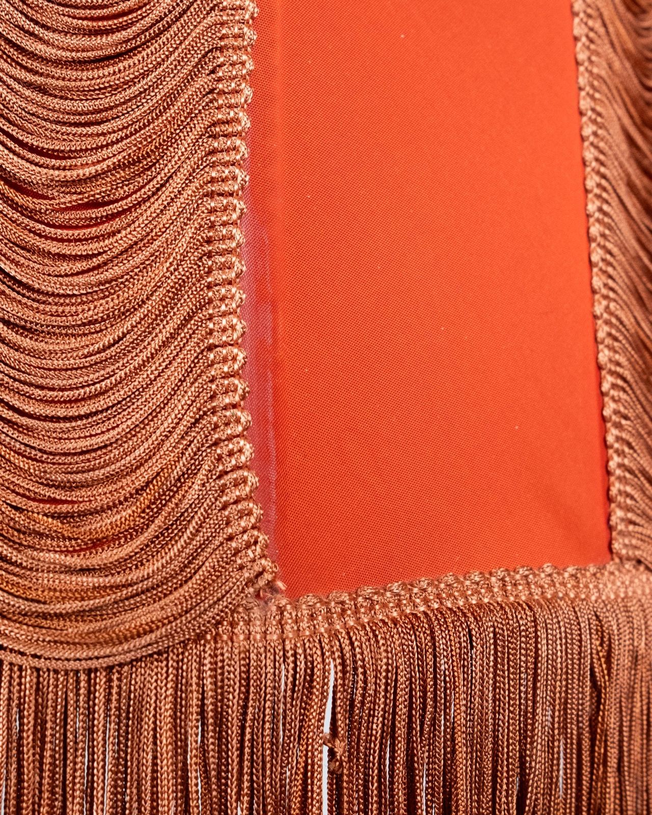 photo furniture Pendant Lamp With Draped Trimmings And Fringes, Belle époque Style, France, 1970s