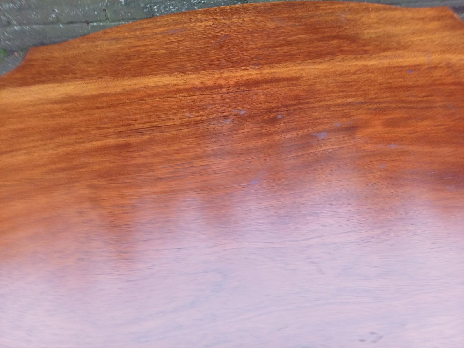 Fine Mahogany Side Table Console Elegant Shaped Top Lower Tier Shelf Antique Style Hall Lamp Table Vintage Carved Detail photo for sale