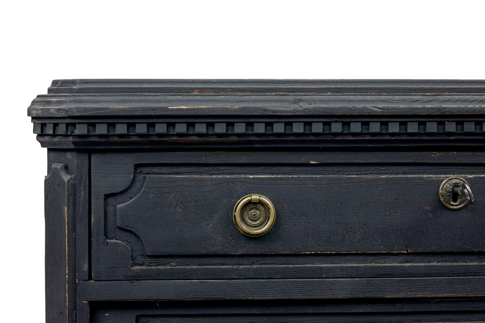 Swedish Pair Of 19th Century Black Painted Commodes photo Furniture